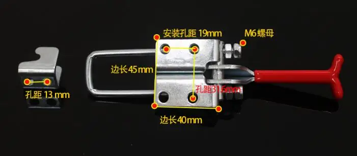 304 Stainless Steel Toggle Latch Bag Parts & Accessories for Clamping Luggage Type Hook & Rivet