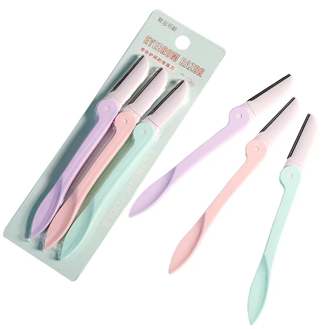 3 Counts Eyebrow Trimmer Multipurpose Exfoliating Dermaplaning Tool Eyebrow Razor Facial Razor tool