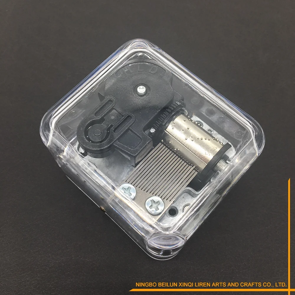 Music Box Movements Parts in Plastic Box Music Mechanism Wind Up Mechanism