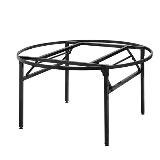 
cheapest used foldable round metal banquet table frame wedding event table frame restaurant folding dining table frame for sale  (62374773838)