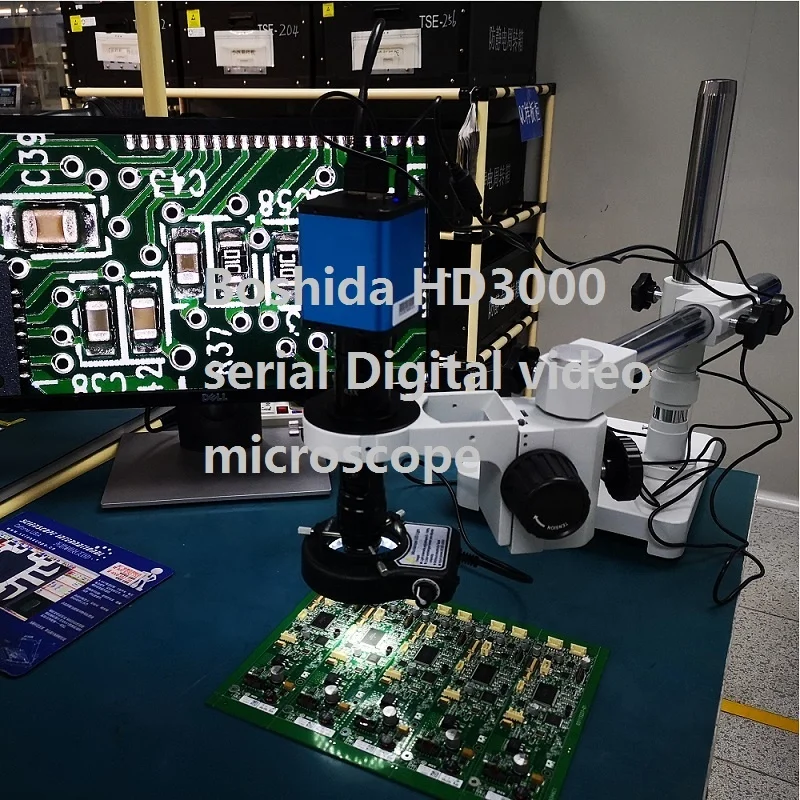 BOSHIDA  boom arm stand Auto focus digital video microscope  for electronics checking and industry inspection