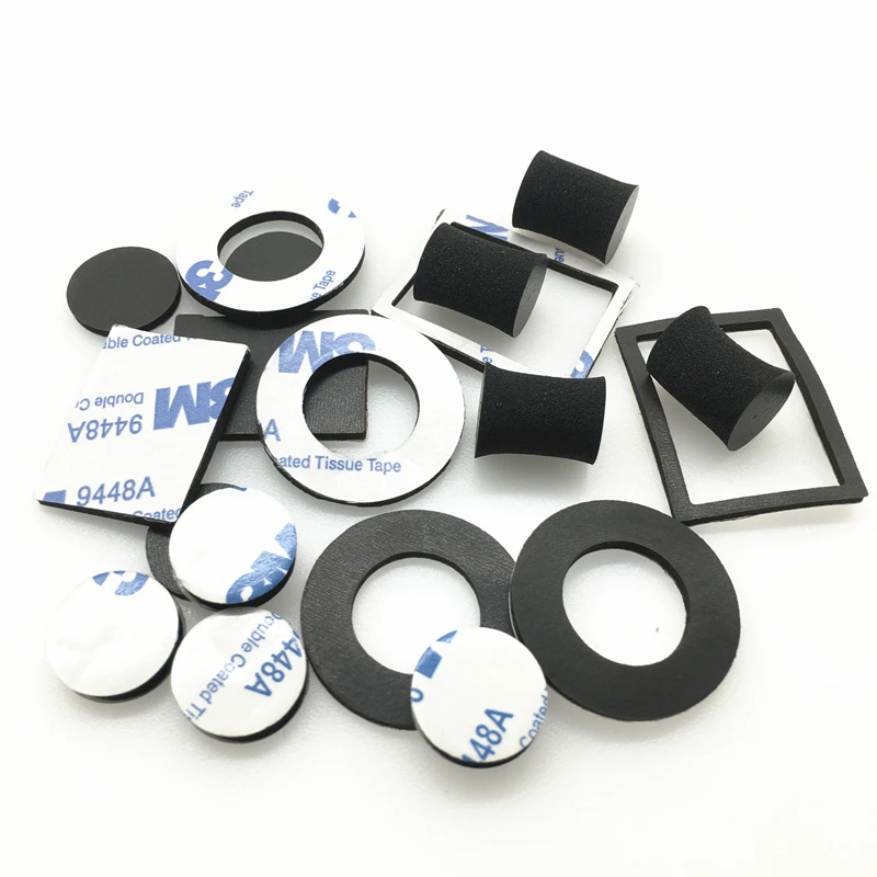 Customize Rubber Rings Seal Die Cut Closed Cell Neoprene CR Foam Self Adhesive Gasket