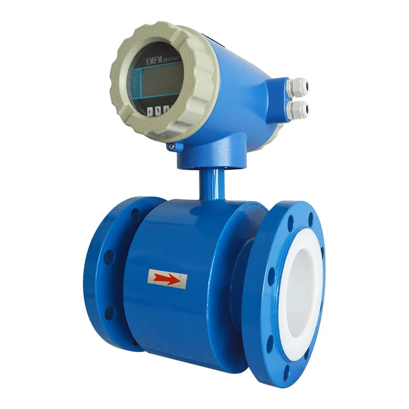 High Precision Intelligent Electromagnetic Flowmeter Integrated Pipeline Digital Display Sensor for Sewage Mud Fire Resistant