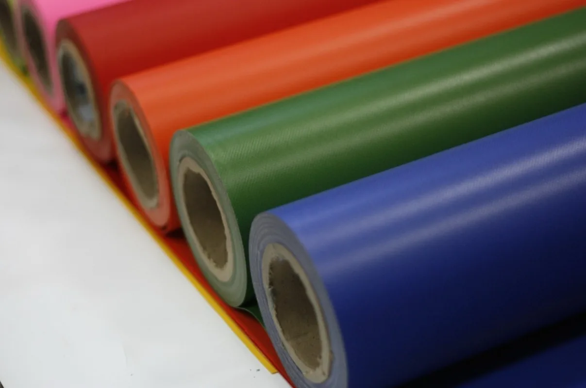 550GSM 610GSM 650GSM 1000d 0.5mm 100% Polyester Blue Roll Vinyl Tarp PVC Coated Tarpaulin Fabric