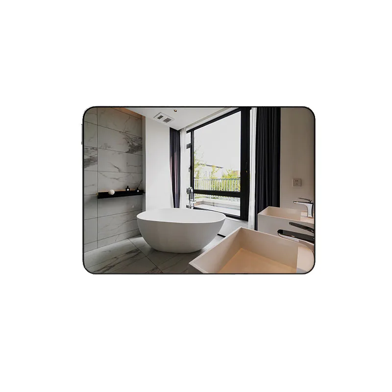 2022 Aluminium Alloy Metal Framed mirror Wall Mounted mirror decorative modern compact mirror square