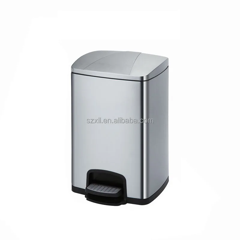 4.4 gallons 20 liters stainless steel garbage bin household living room kitchen indoor garbage can with foot pedal