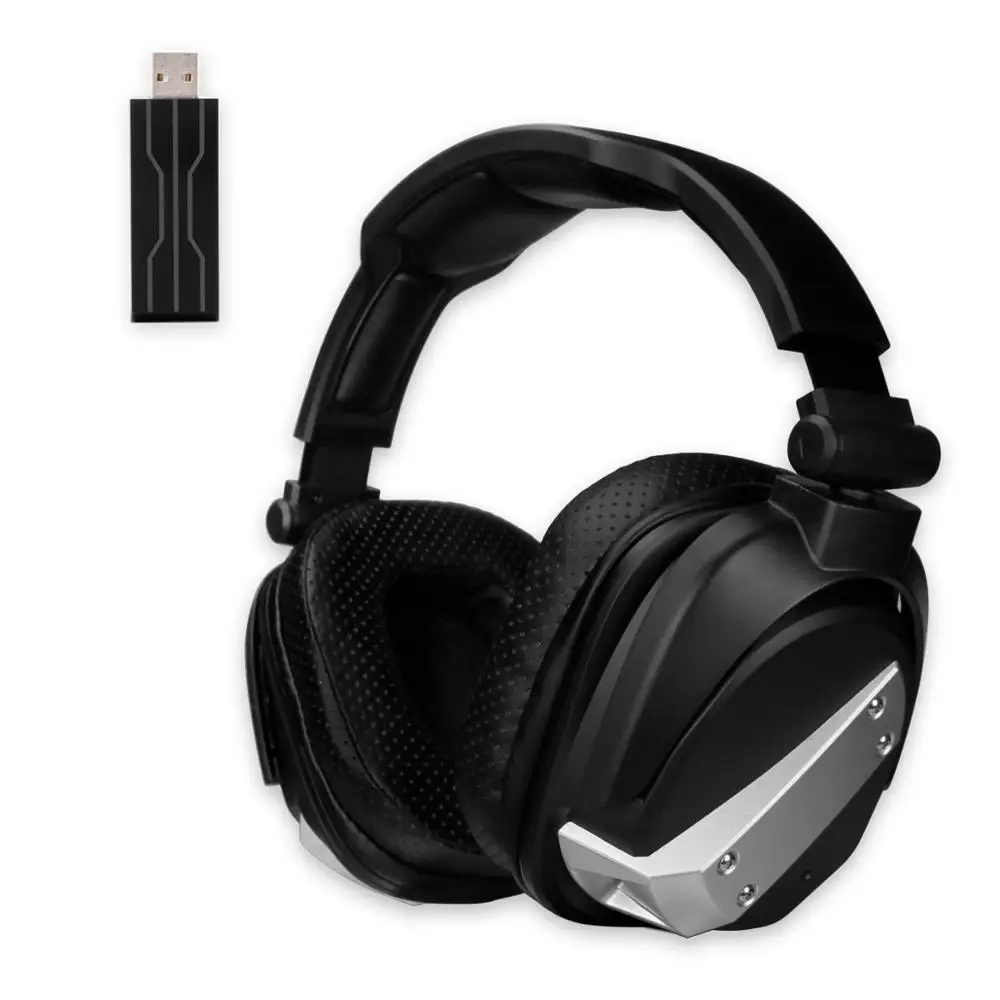 2,4G Беспроводная игровая гарнитура, PS4,TV, PS4 Slim и PC, глубокие басы и вращающиеся металлические амбушюры