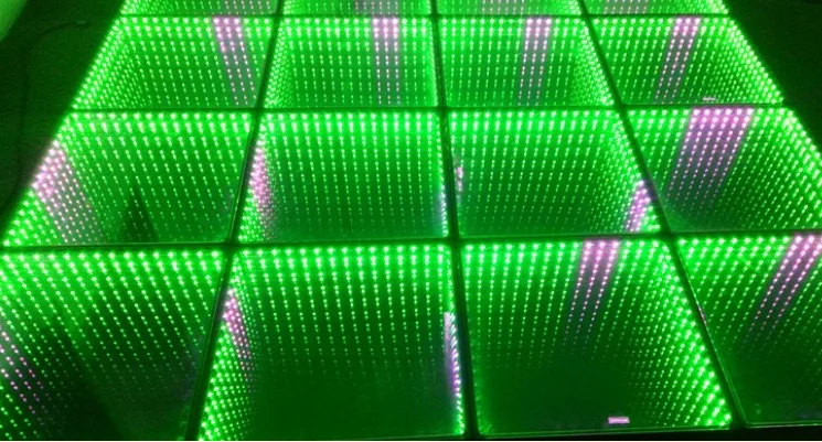  Новое поступление DMX512 Свадебный клуб 3D Оптические иллюзии светодиодный зеркальный танцпол панель для продажи сценическое Событие