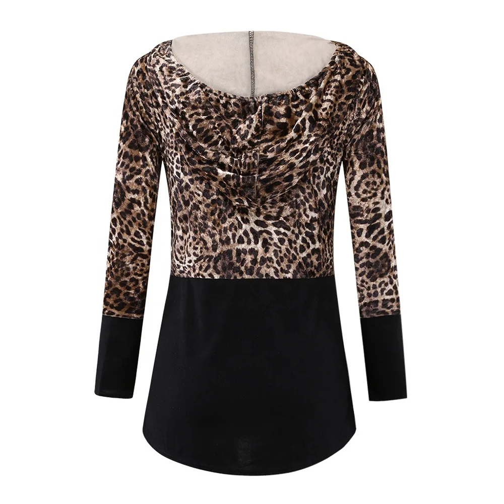 Женский топ для кормящих матерей, свитшот с длинным рукавом, пуловер с леопардовым принтом, рубашка для кормления грудью, толстовка
