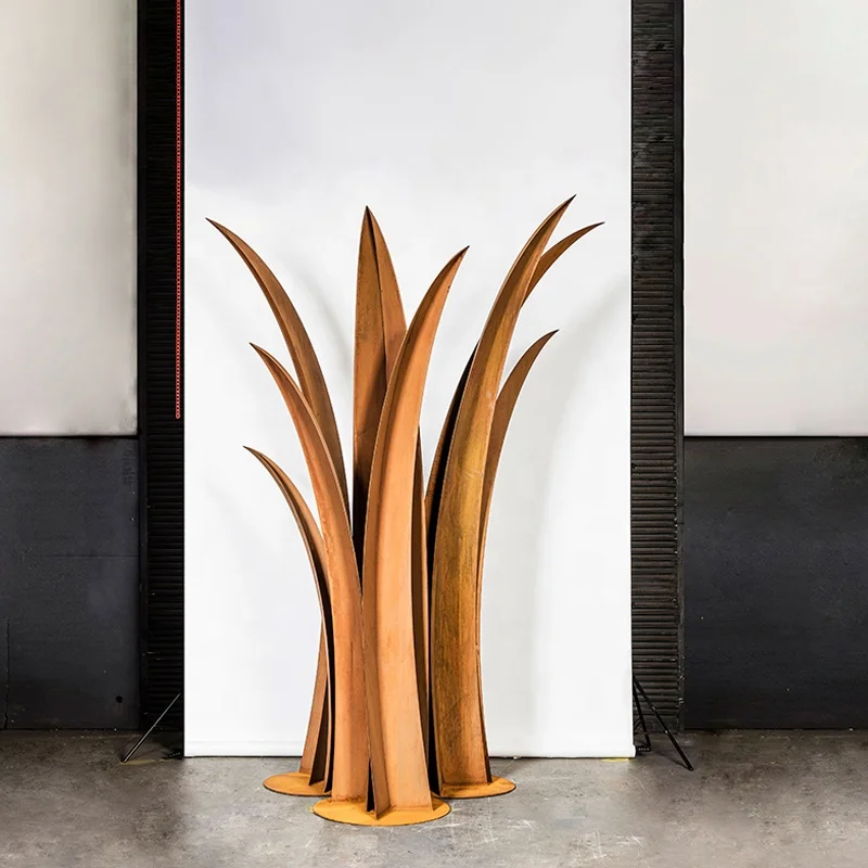 Reed Design Garden Corten Steel Residential Landscape Sculpture
