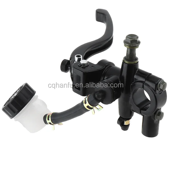 Motorcycle Upper Brake Clutch Master Left Cylinder CNC Reservoir Hydraulic Pump Lever Straight Push Pump