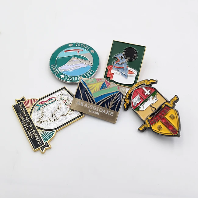 Factory Custom Metal Badges in Shaped Enamel Lapel Pins badge for Souvenir
