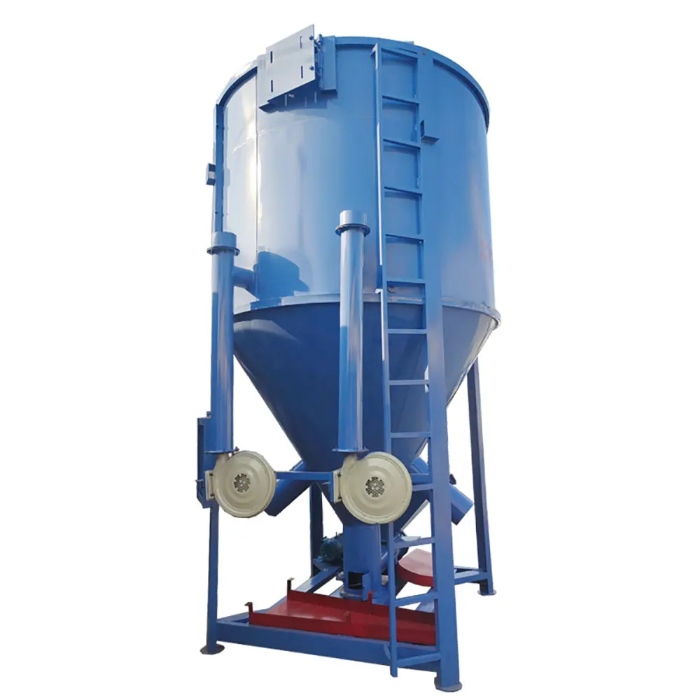 250 500 1000 15000 Kg Vertical Mixer Industrial Auger Blender Hopper Heated Plastic Mixing Machine
