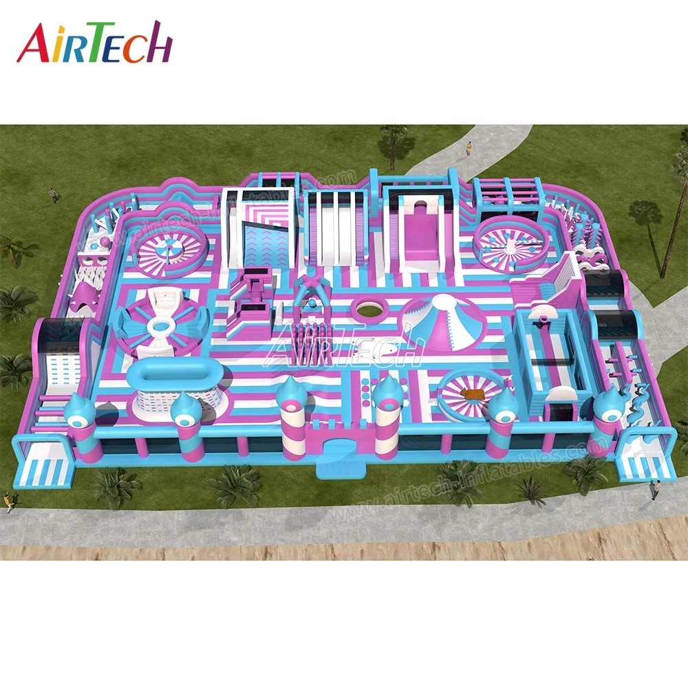 Best quality jumping fun world biggest bounce house parque inflable amusement park giant inflatable playground for adult