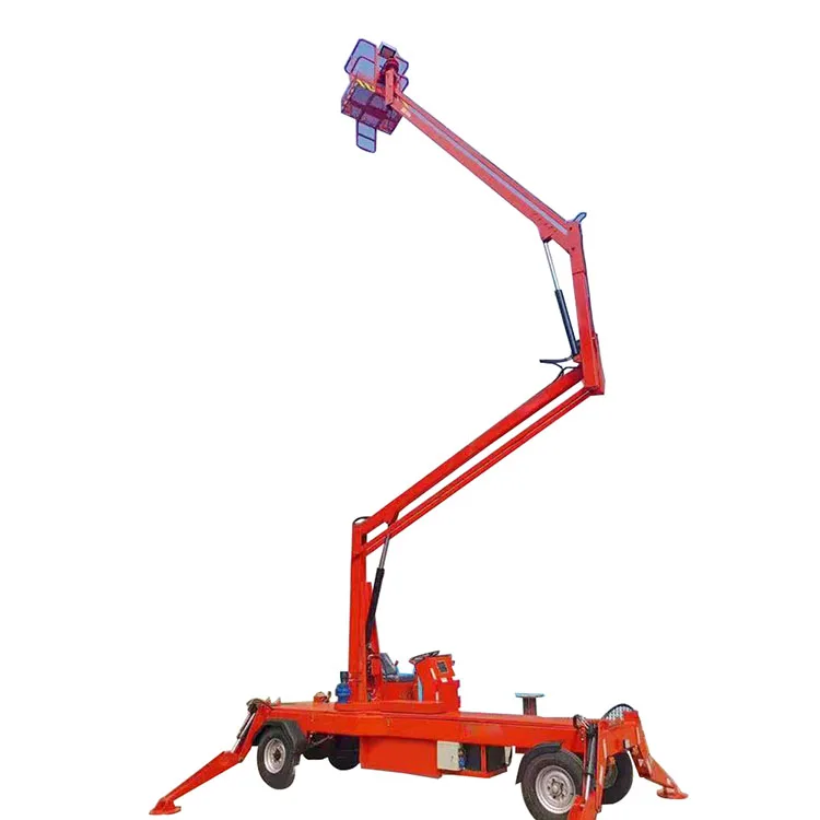 High Quality 200kg 4 Wheels 12m 14m 16m Towable Boom Lift Table With CE