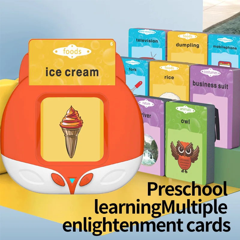 Wholesalers Educational English Talking Flash Card Machine Learning Talking Toy Flash Card Game Animal Flash Cards for Kids