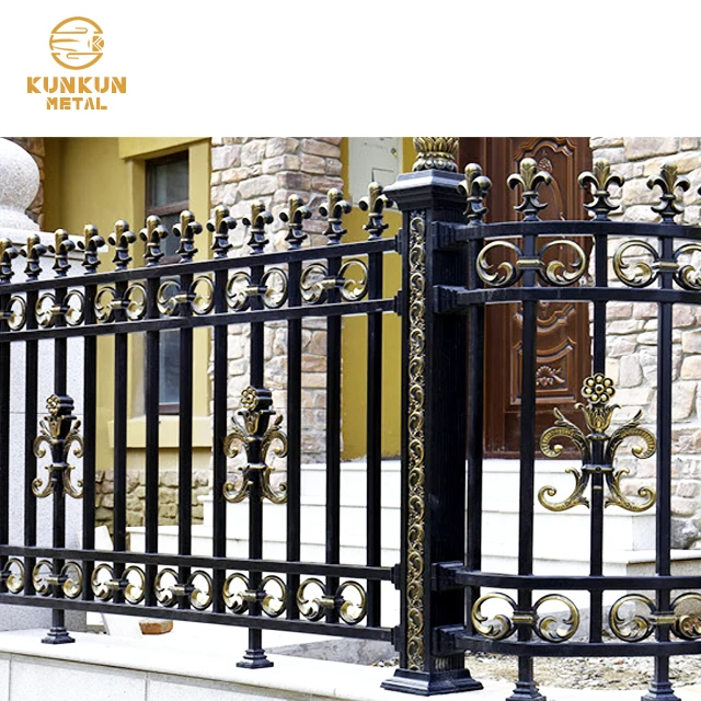 Wholesale metal tube anti rust security Aluminium alloy fence wrought Aluminium fence panels