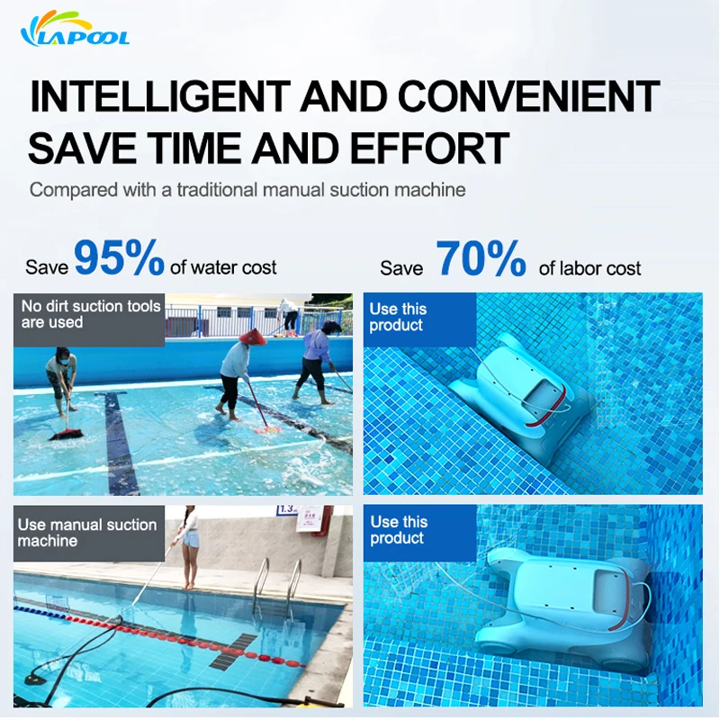 Portable Remote Control Swimming Pool Cleaning Robotic Automatic Robot Cleaner