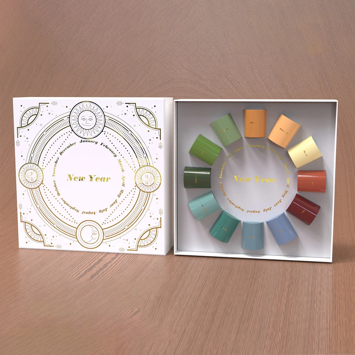 Собственная этикетка роскошные сувениры милый домашний зимний настраиваемый соевый воск натуральные соевые восковые свечи набор Ароматических Свечей из 12 свечей