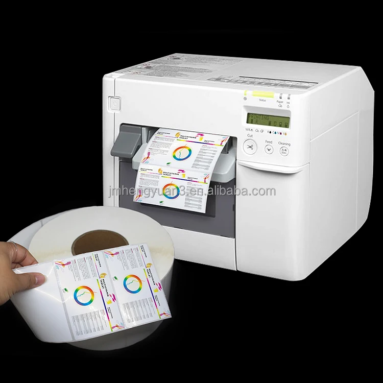 Custom White Gloss PP Film 100mmx80mm Inkjet BOPP Label Continuous Glossy BOPP Inkjet Label Roll for Inkjet Afinia Printer