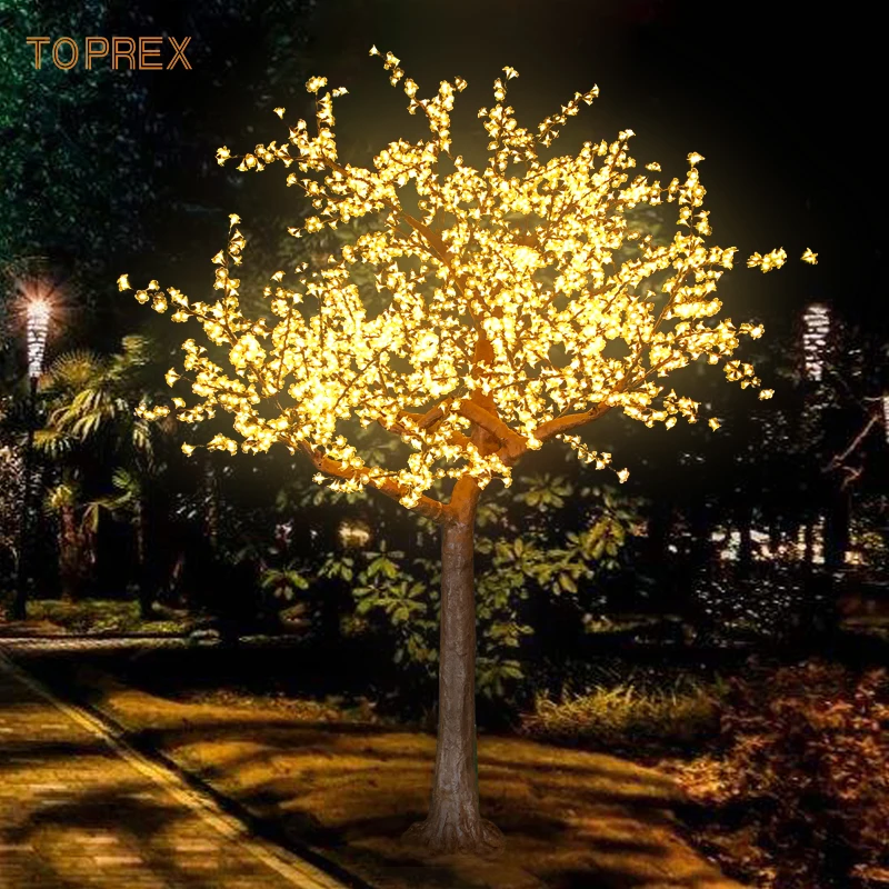 Best decoration light 3456 outdoor artificial sakura flower enrich color changing led cherry blossom tree lamp