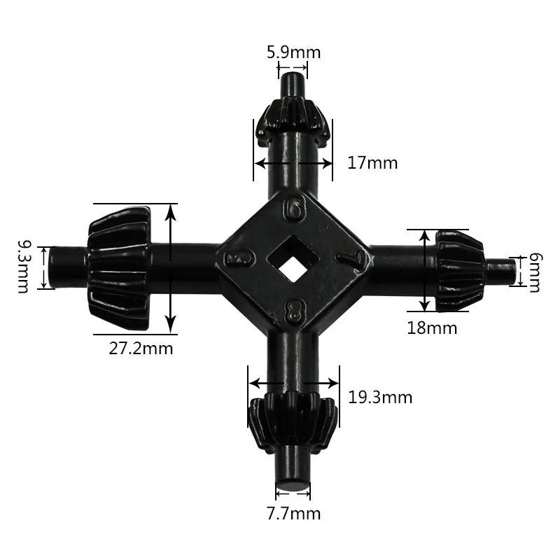 4 in 1 multi-function hand electric drill Drill chuck Cross Key Wrench 4 Way Triangle Electrical Elevator key