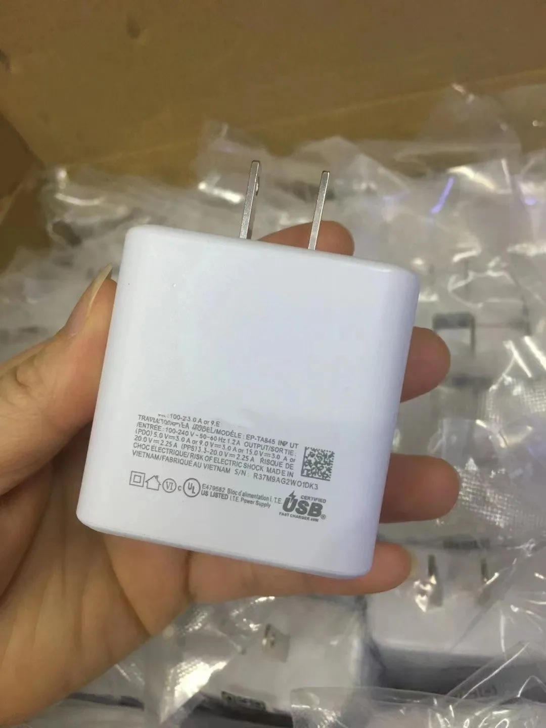 Original 45W Super Fast Charger Pd Quick Charge Adapter Type C For Samsung Galaxy S22 S20 Plus S20 Ultra Note 10 A90 A80 Tab S7+