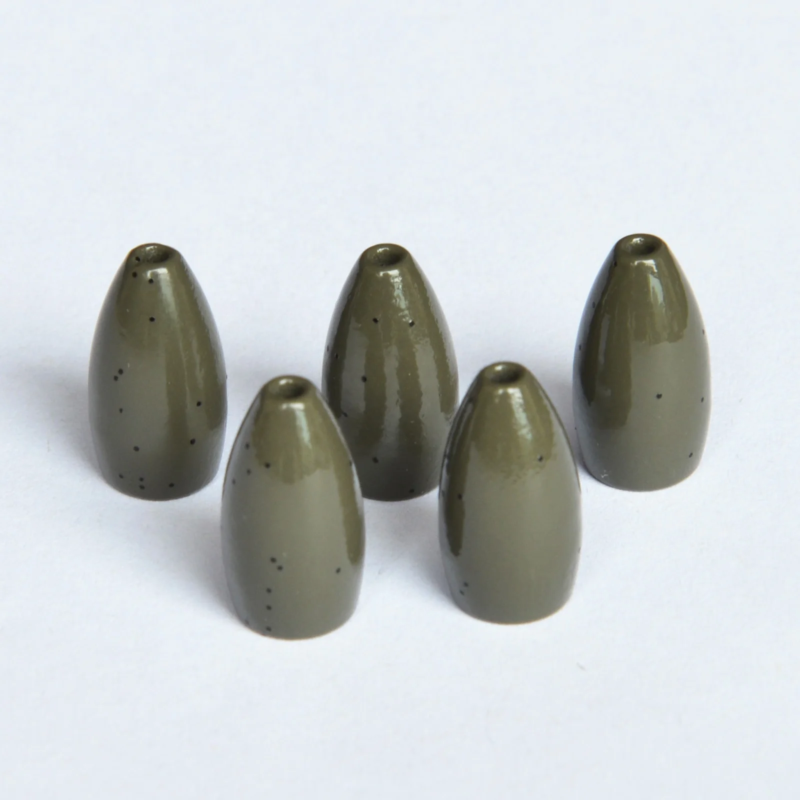 Wholesale  All Size Tungsten Fishing Weights Green Pumpkin Color