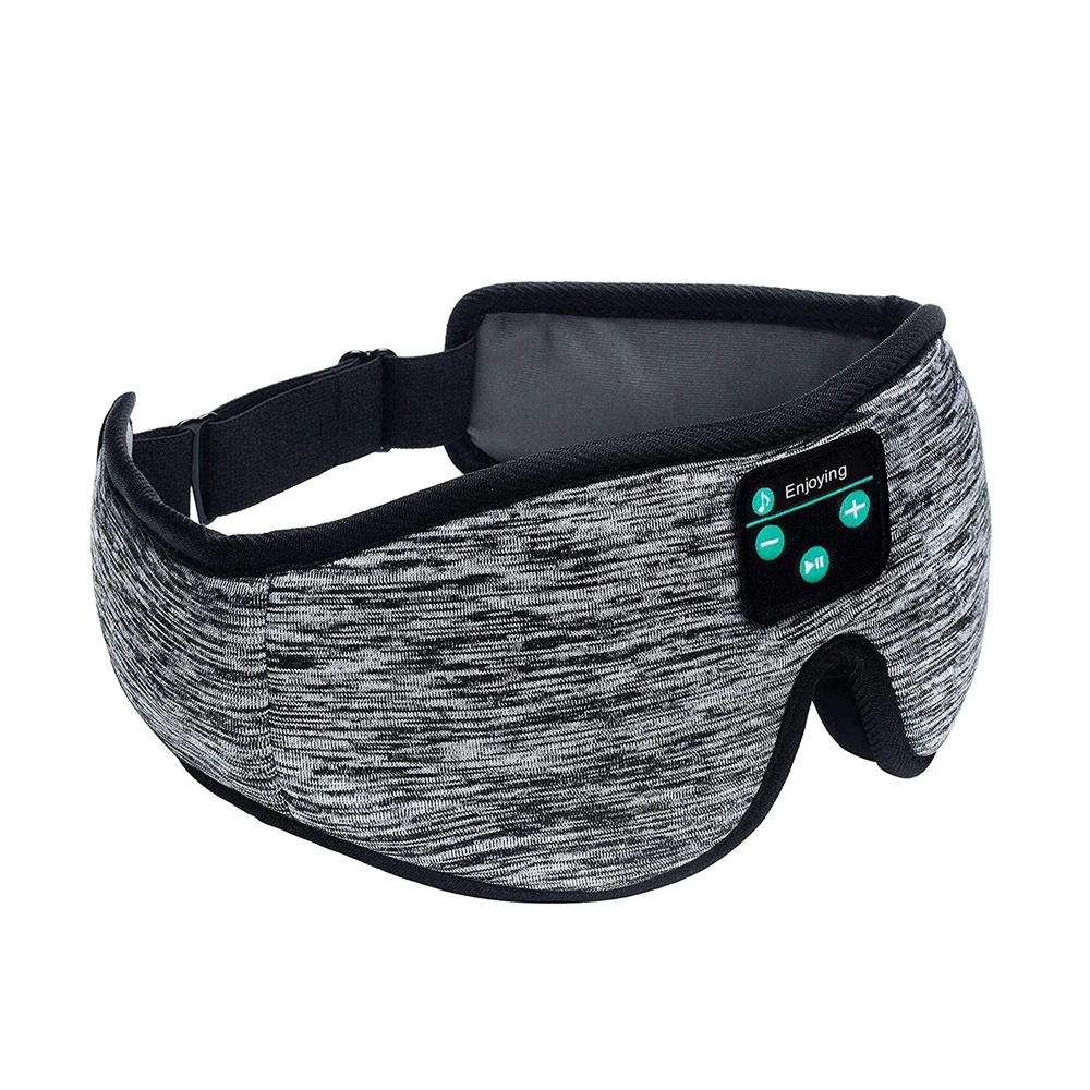 3D Headphones Blue tooth Wireless music Eye Mask With Mic Assist Sleep artifact For Side Improve Sleepers Travel Call And Music