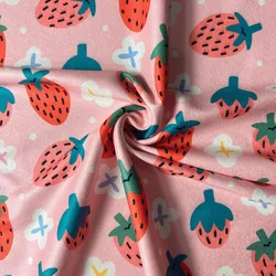 High Quality Wholesale Double Brushed Floral Printed DBP Milk Silk Jersey Fabric for Baby Garment