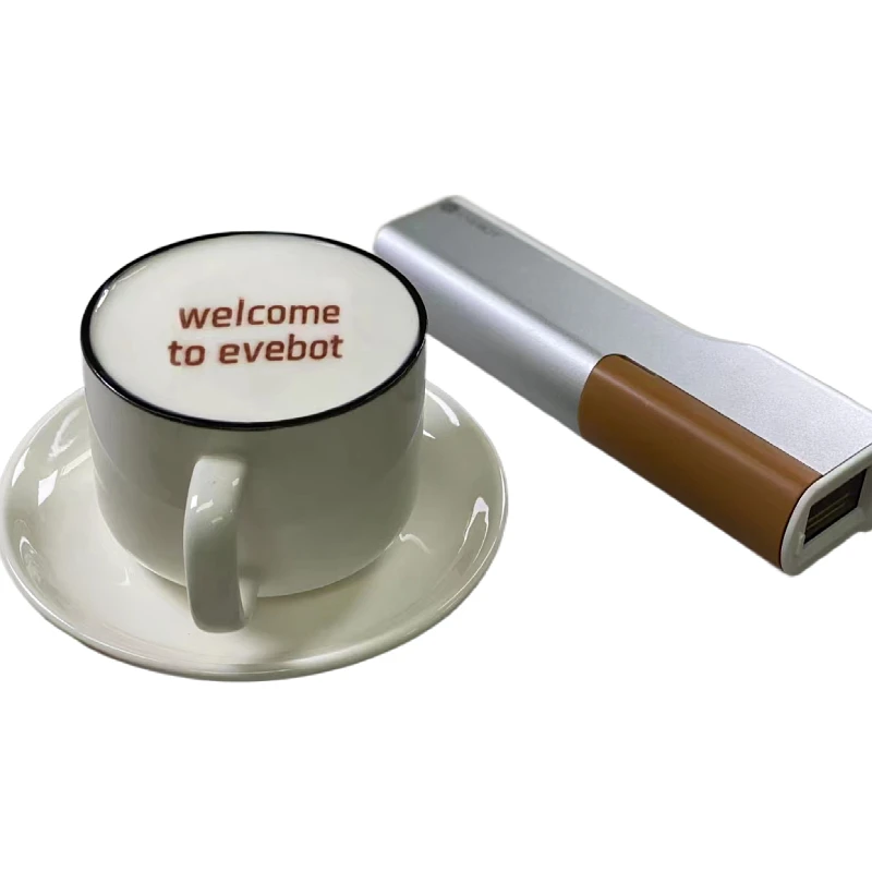 EVEBOT Handheld Edible Inkjet Printer Mobile Phone App Coffee Printer
