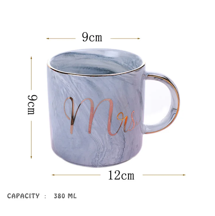 Top selling high quality beautiful marble style colourful ceramic mug coffee cup with custom logo printing gold rim