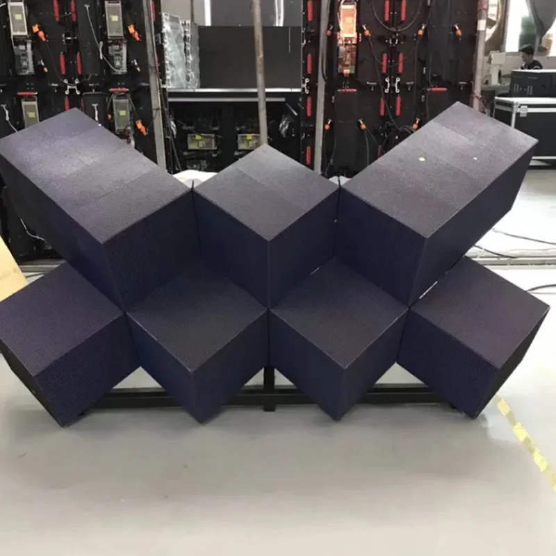 Creative Design LED cube LED display screen video wall for DJ stage cube Screen Logo Special Shaped LED