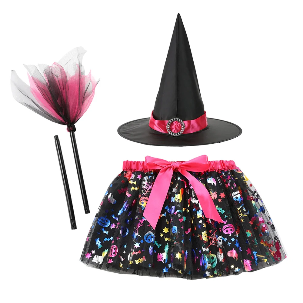 Halloween Costumes Witch Dress Up Kids Costumes Cosplay Party Carnival Witch Dress