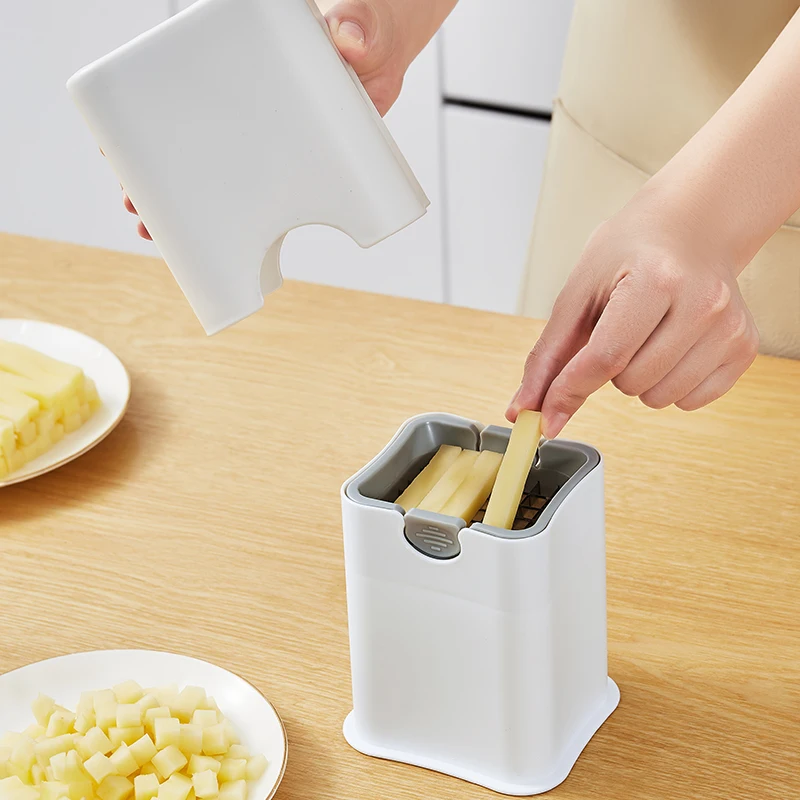 Kitchen Manual Potato Chipper French Fries Cutter One Step Natural French Fries Cutter