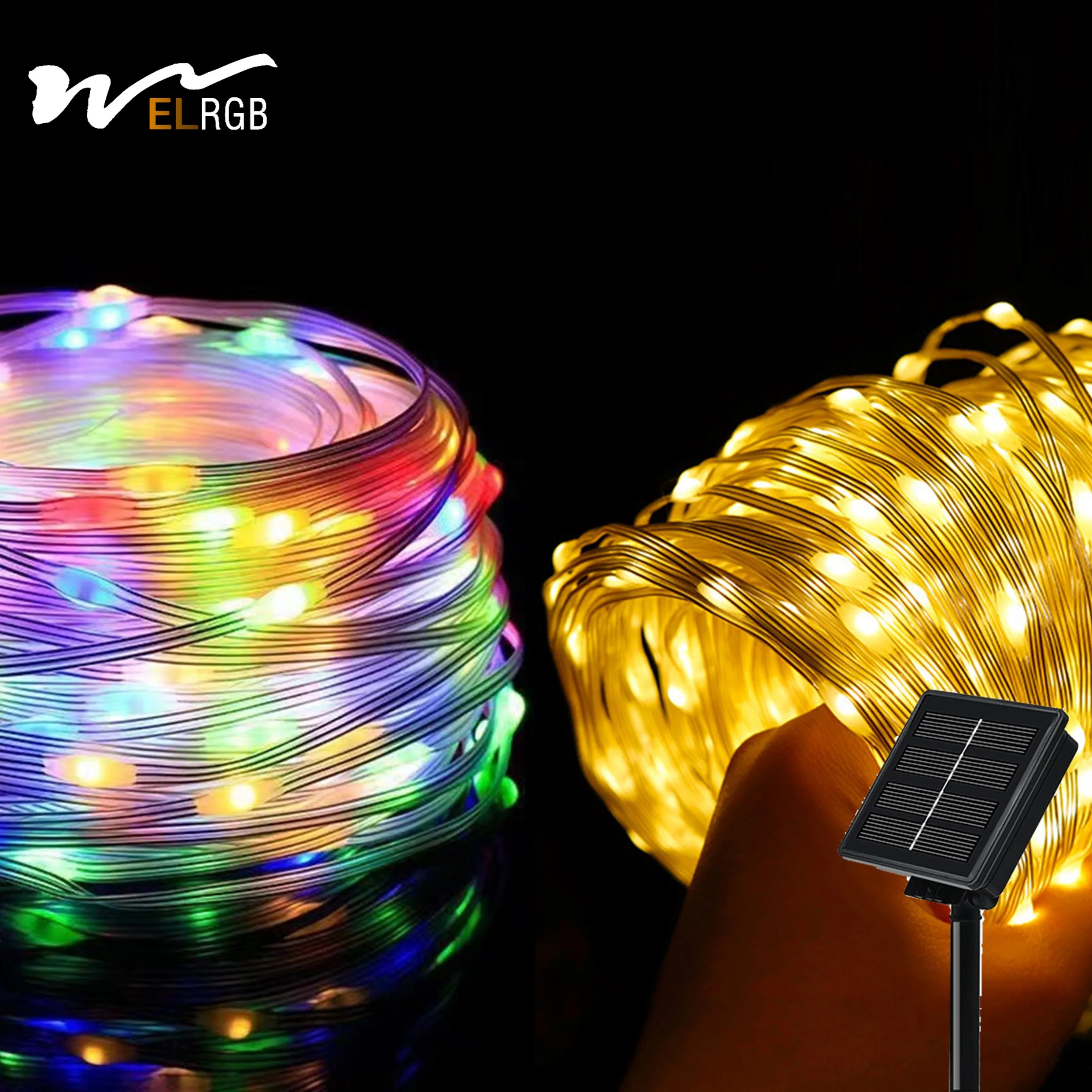 100m long LED Strip Line Smart Lights All-Sky Outdoor Waterproof Solar String Lights Courtyard Atmosphere Decoration Light Strip