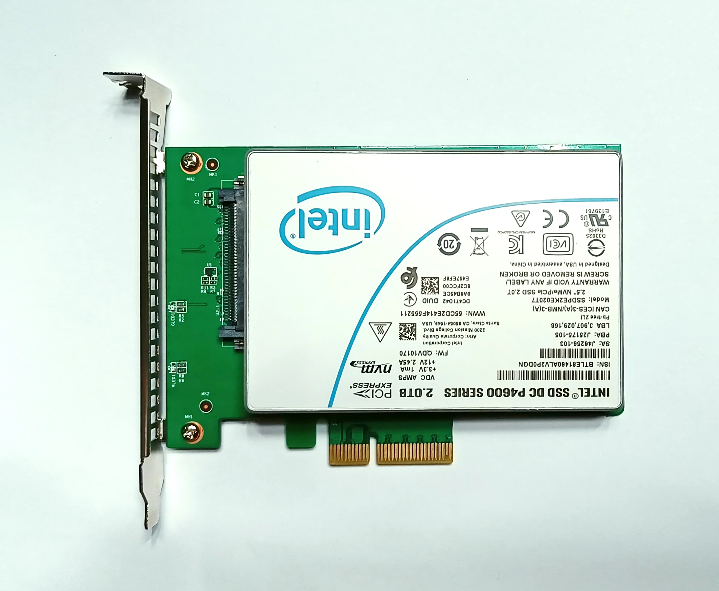 PCIE -U.2-132 PCIe 3,0x4 несущая карта адаптера-NVMe 2,5-дюймовый U.2 (SFF-8639) SSD