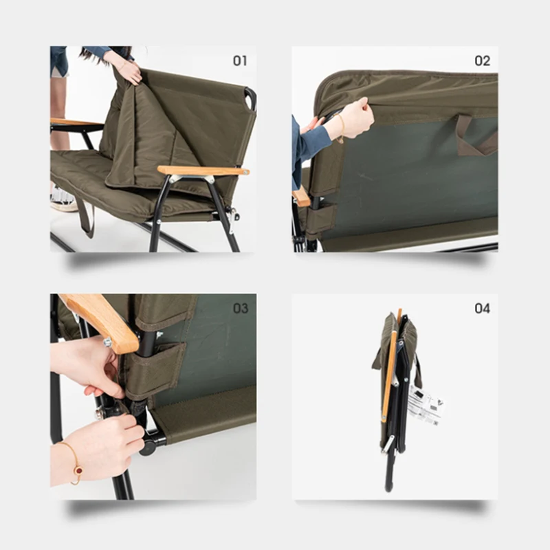 Двойной складной стул для кемпинга и пляжа