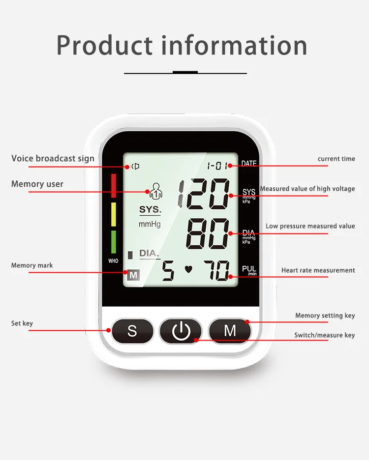 Buy Online Blood Pressure Monitor BP Smart Automatic Arm Blood Pressure Monitor Digital