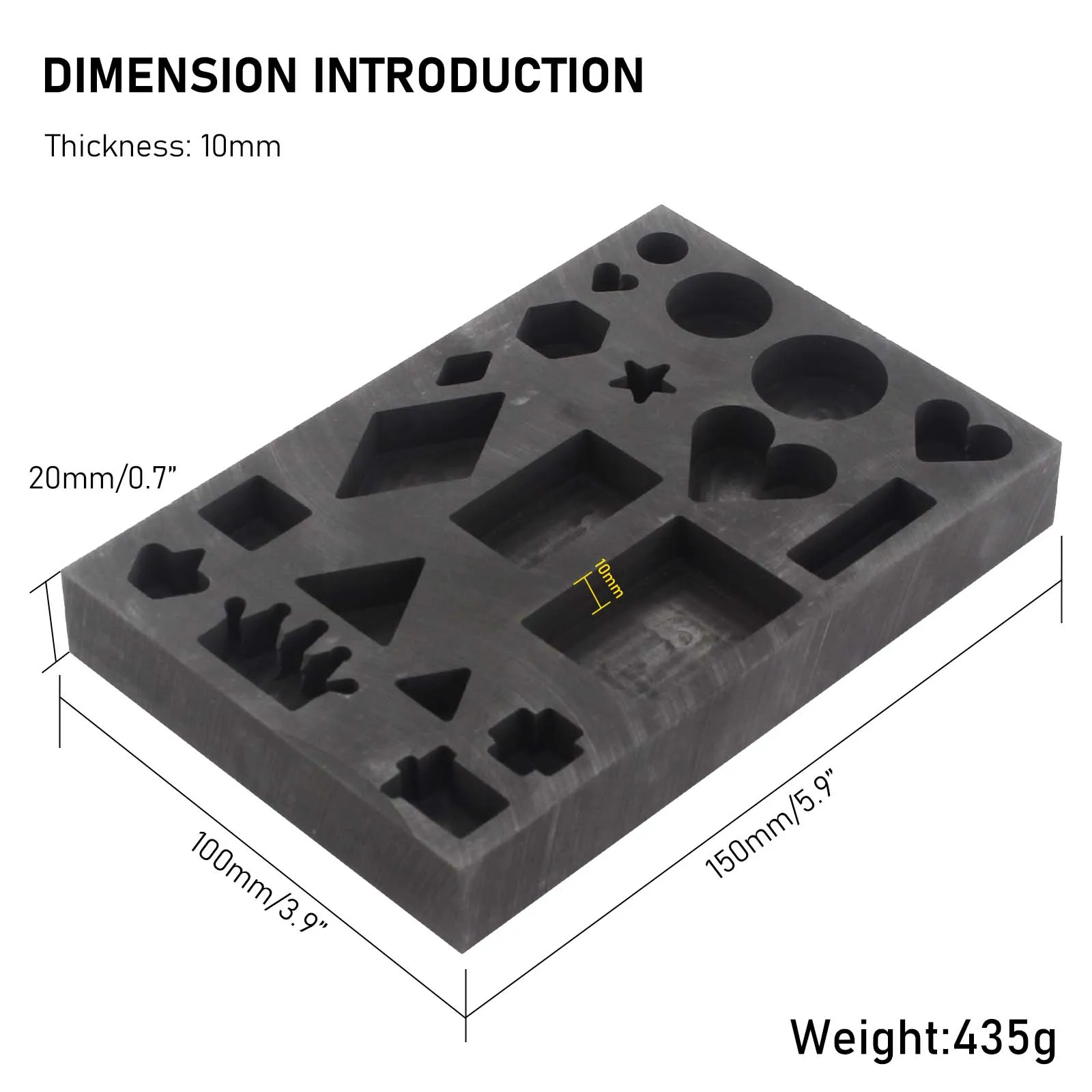 14 20 Holes Graphite Ingot Mold Crucible Mould for Melting Casting Refining Gold Silver Metal Aluminum Copper Jewelry Making