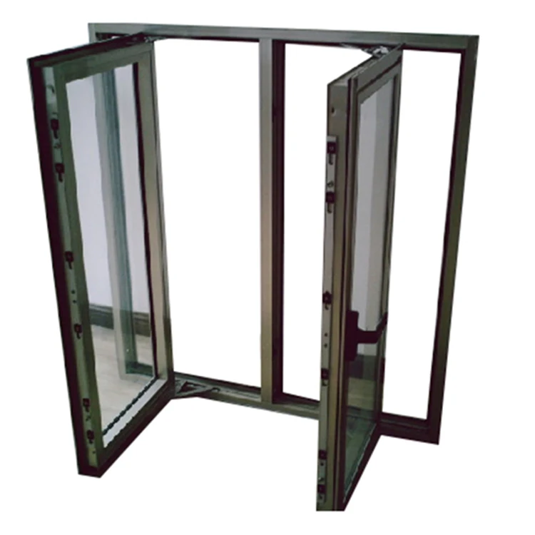 AS2208 Double Glass Aluminum Windows Sash Outward Casement Window