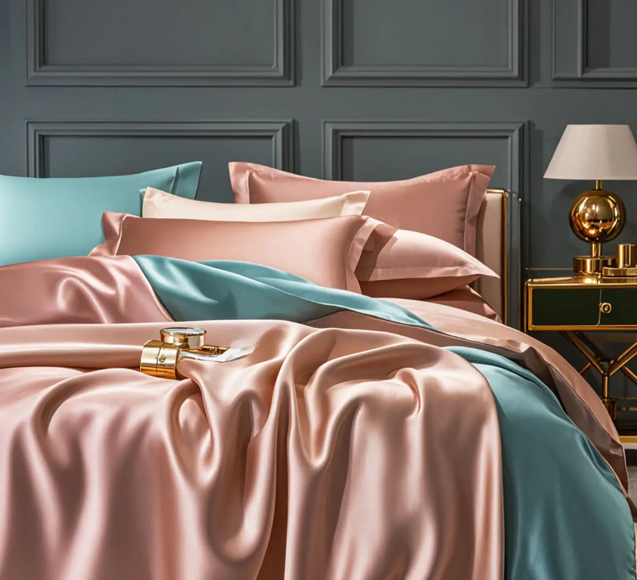 Wholesale Gorgeous Premium 100% Mulberry Silk Fitted Sheet Bedding Sets