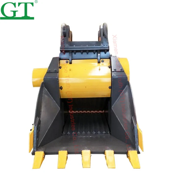 Crusher Bucket For Excavator 20-40 Ton Stone Rock Crushing Bucket Excavator Attachments Heavy Duty Machine Construction