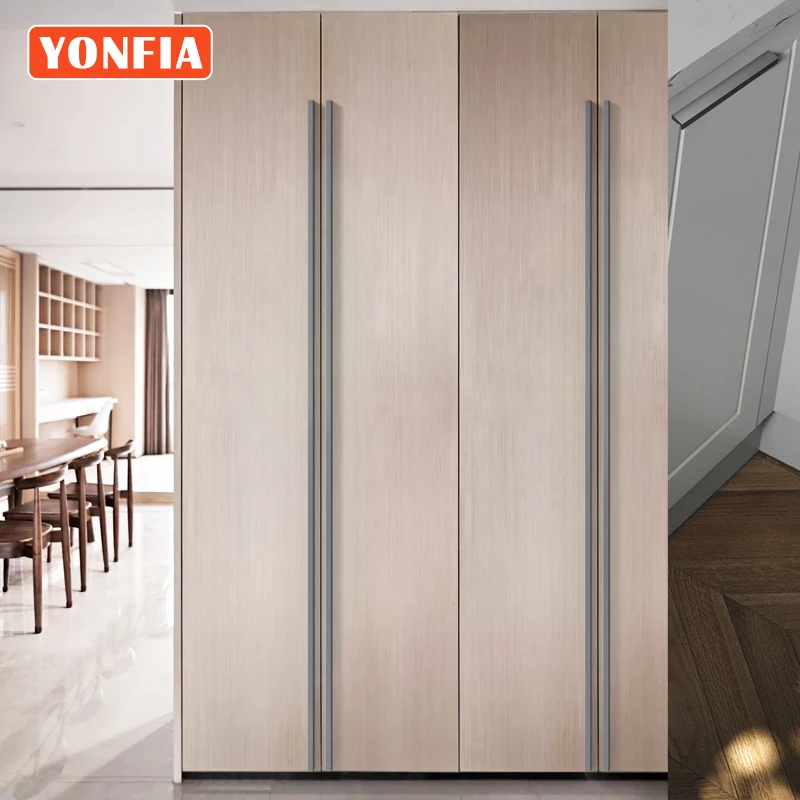 Длинная алюминиевая ручка YONFIA 3745 для шкафа кухонного выдвижная длинная
