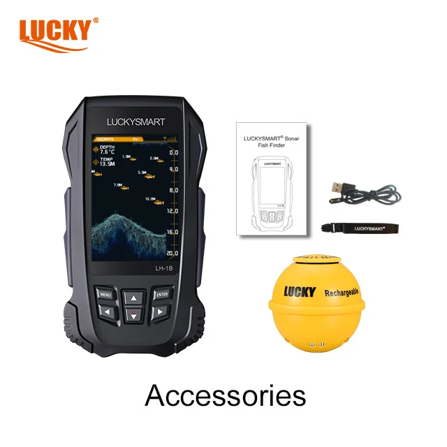 LUCKY LH-1B Latest Operating System Fish Finder With Rechargeable Lithium Battery