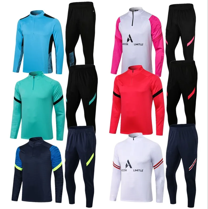 Новое поступление товара, индивидуальный спортивный костюм, новейший дизайн, спортивный костюм из полиэстера, мужская футбольная одежда, спортивный костюм