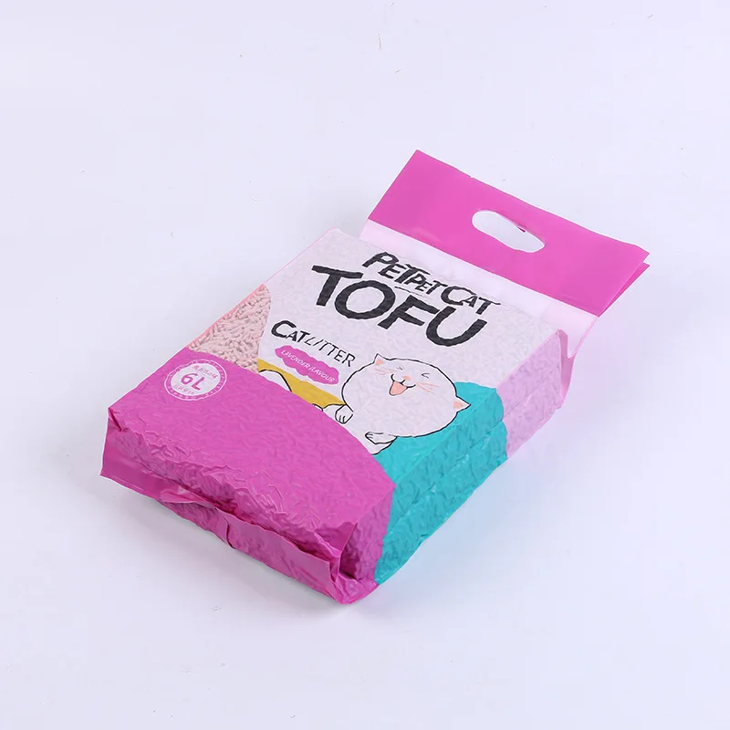 New design vacuum packaging pet cat products Quick Clumping flushable toilet cat litter tofu cat litter