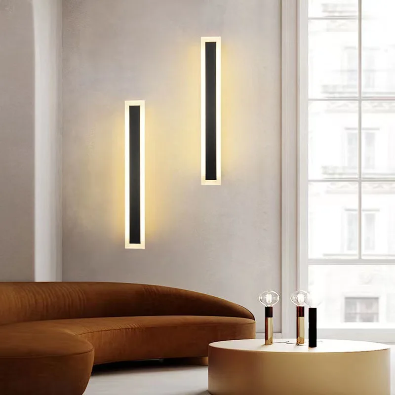 Hot Sale Long strip wall lamp IP65 Waterproof RGB for garden pathway led wall light