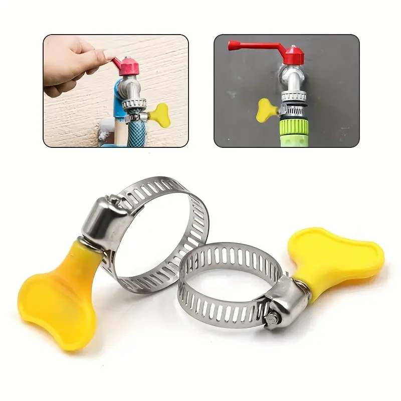 American Type Hose Clamps with Plastic Butterfly Handle Quick Release Hose Clamp for PVC Pipe Fitting