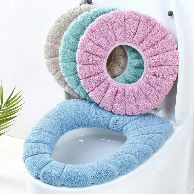 Elastic Thicken Toilet Seat O U V Type All Match Cushion Washable Toilet Seat Cover Winter and Autumn